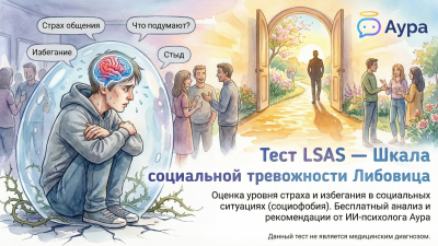 Шкала социальной тревожности Либовица LSAS онлайн тест
