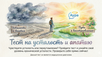 Тест на усталость и апатию - онлайн-диагностика ИИ-психолог Аура