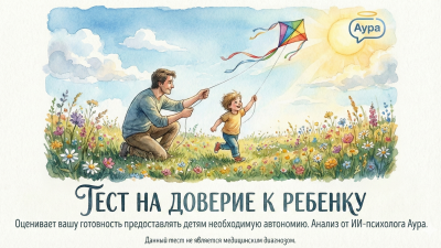 Тест доверие к ребенку онлайн оценка готовности давать детям автономию и свободу с ИИ-психолог Аура