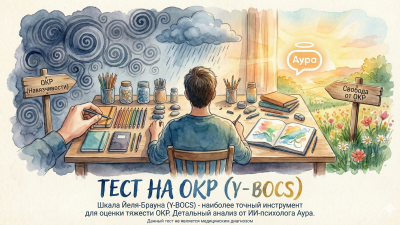 Тест на ОКР Y-BOCS — пройдите бесплатный онлайн тест с ИИ-психолог Аура для диагностики обсессивно-компульсивного расстройства