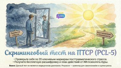 Тест на ПТСР PCL-5 - онлайн-диагностика ИИ-психолог Аура