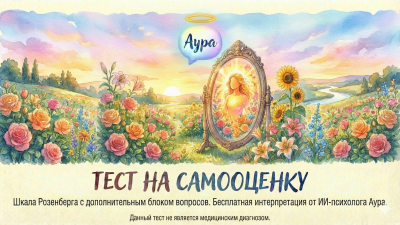 Тест на самооценку — пройдите бесплатный онлайн тест с ИИ-психолог Аура для определения уровня самооценки