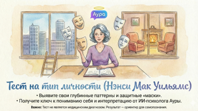 Тест на тип личности Нэнси Мак Вильямс - онлайн-диагностика ИИ-психолог Аура
