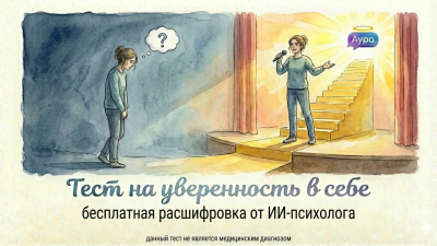 Тест на уверенность в себе - онлайн-диагностика ИИ-психолог Аура