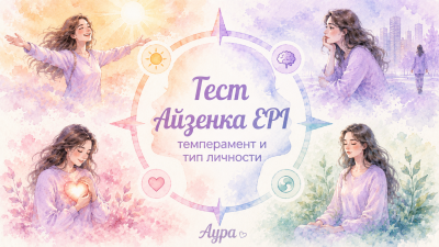 Обложка теста Айзенка EPI — определение темперамента: холерик, сангвиник, флегматик, меланхолик